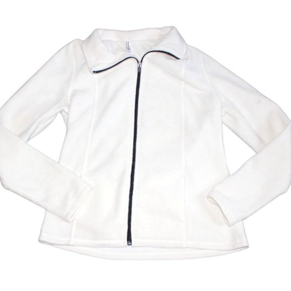 Exertek Womens Fleece Sweatshirt/Jacket With Pockets-Cream-Size Large-GUC - Picture 1 of 7